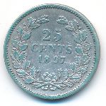 Нидерланды, 25 центов (1897 г.)