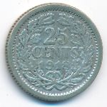 Нидерланды, 25 центов (1918 г.)