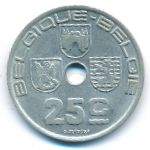 Belgium, 25 centimes, 1939