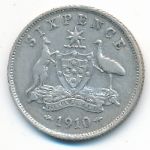 Австралия, 6 пенсов (1910 г.)