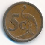 South Africa, 5 cents, 1991