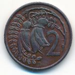 New Zealand, 2 cents, 1967
