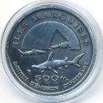 Маркизские острова., 500 франков (2014 г.)