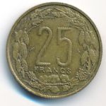 Экваториальные Африканские Штаты, 25 франков (1962 г.)