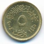 Египет, 5 пиастров (2004 г.)