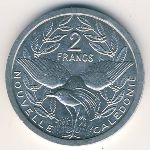 New Caledonia, 2 francs, 1973–2018