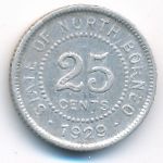 Северное Борнео, 25 центов (1929 г.)