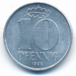 German Democratic Republic, 10 pfennig, 1968
