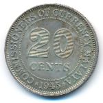 Малайя, 20 центов (1945 г.)