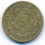 Веймарская республика, 5 рентенпфеннигов (1924 г.)