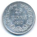 Finland, 25 pennia, 1917