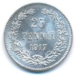 Finland, 25 pennia, 1917