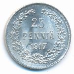 Finland, 25 pennia, 1917