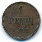 Finland, 1 penni, 1911