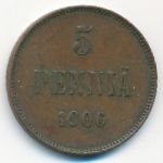 Finland, 5 pennia, 1906
