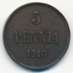 Finland, 5 pennia, 1913