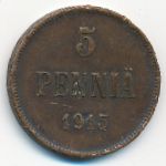 Finland, 5 pennia, 1915
