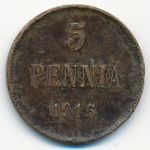 Finland, 5 pennia, 1916