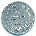 Finland, 25 pennia, 1917