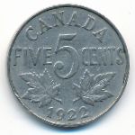 Canada, 5 cents, 1922