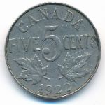 Canada, 5 cents, 1922