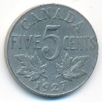 Canada, 5 cents, 1927