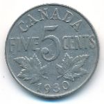 Canada, 5 cents, 1930