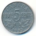Canada, 5 cents, 1933