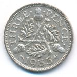 Great Britain, 3 pence, 1933