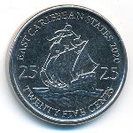 Восточные Карибы, 25 центов (2020 г.)