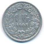 Швейцария, 1 франк (1908 г.)