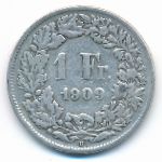 Швейцария, 1 франк (1909 г.)
