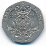 Великобритания, 20 пенсов (2001 г.)