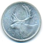 Канада, 25 центов (1964 г.)
