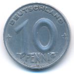 German Democratic Republic, 10 pfennig, 1950