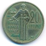 Monaco, 20 centimes, 1962