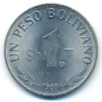 Боливия, 1 песо боливиано (1969 г.)