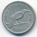 Новая Зеландия, 6 пенсов (1960 г.)