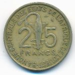 Западная Африка, 25 франков (1971 г.)