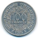Западная Африка, 100 франков (1974 г.)