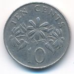 Singapore, 10 cents, 1986
