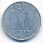 German Democratic Republic, 10 pfennig, 1979