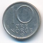 Norway, 10 ore, 1986