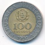 Португалия, 100 эскудо (1991 г.)