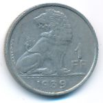 Belgium, 1 franc, 1939