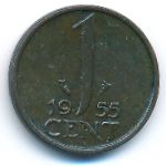 Netherlands, 1 cent, 1955