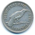 Новая Зеландия, 6 пенсов (1946 г.)