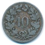 Швейцария, 10 раппенов (1884 г.)