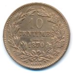 Luxemburg, 10 centimes, 1870