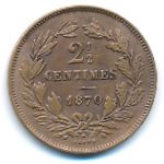 Luxemburg, 2 1/2 centimes, 1870
